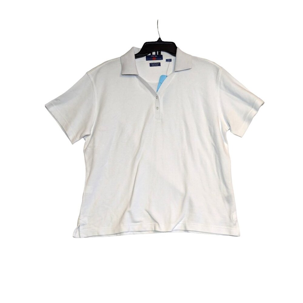 ProLine Moisture Wicking Polo Shirt L - White Breathable Quick Drying & Cool